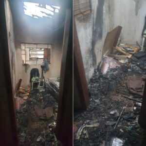 Após queimar produto para espantar mosquito, casa pega fogo no Bairro Lagoinha em Uberlândia
