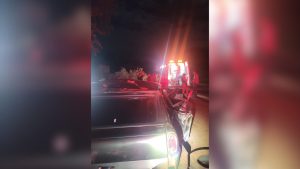 Carro capota na Estrada do Pau Furado e deixa três feridos em Uberlândia; vítima sem cinto foi arremessada