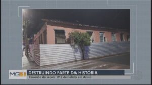 Casarão do século XIX é demolido sem autorização em Araxá