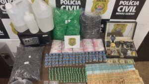 VÍDEO: Operação 'Setor 3' prende suspeito de tráfico, apreende diversas drogas e quase R$ 10 mil em dinheiro em Araxá